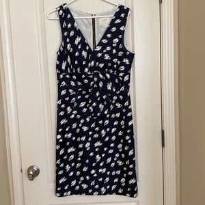 Kate Spade Navy White Spotted Dress 8